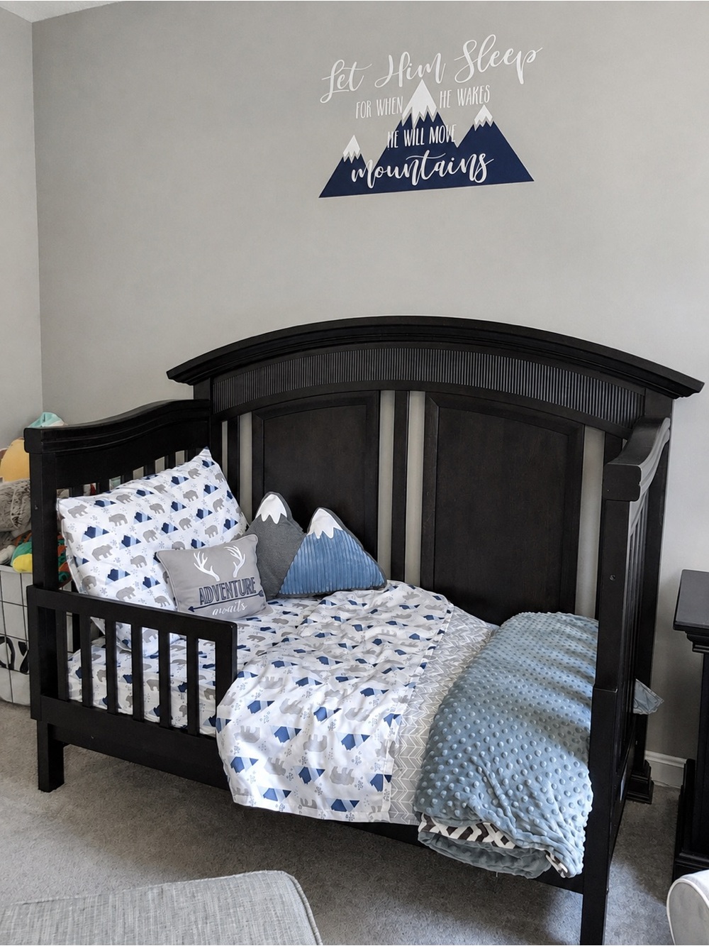 Levtex Gray and Blue 'Adventure Awaits' Accent Pillow Set
